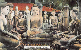 MYANMAR Burma - RANGOON Yangon - Shwedagon Pagoda - Statues Of Buddha - Publ. D. A. Ahuja 42 - Myanmar (Burma)