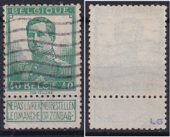 1x Roi Albert I Pellens 40c Signature LG - 1912 Pellens