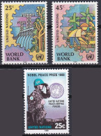 Nations Unies N.Y. 1989 YT 539 à 541 Neufs - Nuovi