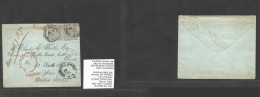 GERMAN STATES-N.G.CONF.. 1870 (19 Sept) Hamburg - USA, NYC (Oct 3) Multifkd Env At 4 Gr Rate, Tied Cds + Franco Under 18 - Other & Unclassified