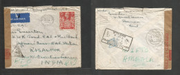 Great Britain - XX. 1941 (30 May) Sheekness, Kent - India, Risalpur, North West Frontier (7 July) Single 5sh Red Airmail - ...-1840 Vorläufer