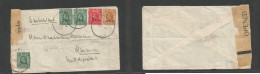 BC - East Africa. C. 1915-6. GEA - V. Provisional Cancel Usage. Multifkd WWI Censored Envelope To Hannover, Germany At 2 - Sonstige & Ohne Zuordnung