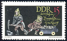 1143 Bergakademie Freiberg Erzgewinnung 15 Pf ** - Unused Stamps