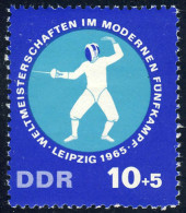 1134 Fünfkampf-WM Degenfechten 10+5 Pf ** - Unused Stamps