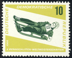 1156 Rennrodel-WM Damen-Einsitzer 10 Pf ** - Unused Stamps