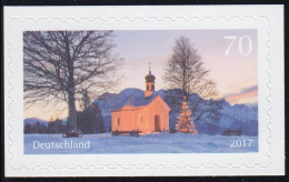 3346 Weihnachtliche Kapelle, Selbstklebend Auf Neutraler Folie, ** - Nuovi