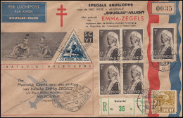 KLM-Flugpost Batavia-Melbourne-Batavia 20.10.34 / 31.10. Emma-R-Bf. Tuberkulose - Airmail