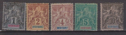 Diego-Suarez N° 38 à 42 Avec Charnières - Unused Stamps