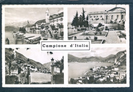 11016 Campione D'Italia -  4 Vedute Con Il Paese, Il Casinò, La Chiesa - Andere & Zonder Classificatie