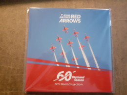 RED ARROWS DIAMOND SEASON COLOURED FIFTY PENCE FIVE COIN COLLECTION - Kanaaleilanden