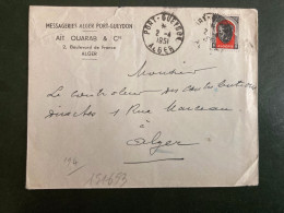 LETTRE MESSAGERIES ALGER PORT-GUYDON + AIT OUARAB & Cie TP ALGER 15F OBL.2-4 1951 PORT-GUYDON ALGER - Covers & Documents