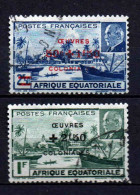 A E F - 1944 - Pétain  Surch - N° 195/196  - Oblit - Used - Usati