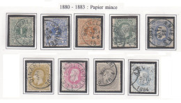 EMISSION 1880 - 1883   PAPIER MINCE - 1869-1883 Léopold II