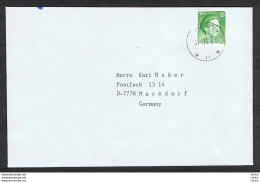 SWEDEN: 1989 COVERT WITH 3 K. 60 (1404) - TO GERMANY - Lettres & Documents