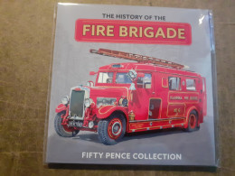 2024 THE HISTORY OF THE FIRE BRIGADE JERSEY  BU FIFTY PENCE FIVE COIN COLLECTION - Kanaaleilanden