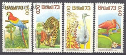 Brazil 1973 Mi 1415-1418 MNH  (ZS3 BRZ1415-1418) - Parrots