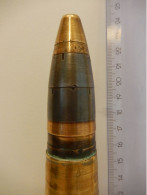 Rare Munition De 2,5 Cm Flak Hotchkiss 39 - Français De Prise Allemand - Decotatieve Wapens