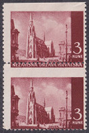 ! Croatia, 1941, Landscapes; 3 Kn, Shifted Perforation, MNH - Croazia