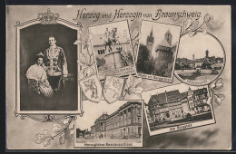 AK Braunschweig, Burggraben, Am Burgplatz, Herzogliches Residenzschloss  - Braunschweig