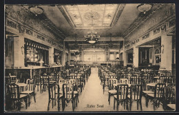 AK Braunschweig, Cafe Victoria Luise, Roter Saal, Innenansicht  - Braunschweig