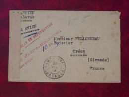 DS7 MADAGASCAR   BELLE LETTRE RARE  CENSUREE 1944 AFF. INTERESSANT++++ - Airmail