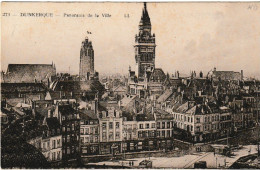Dunkerque Panorama De La Ville  De La Place Du Minck Vers Hôtel De Ville , Beffroi, église, St Eloi, St Jean Baptiste... - Dunkerque