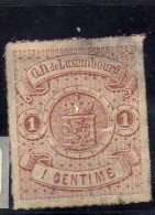 Luxembourg - (1865-73) - 1 C. Armoiries - Perce En Lignes Colores - Neuf Sans Gomme - No Gum - 1859-1880 Wapenschild