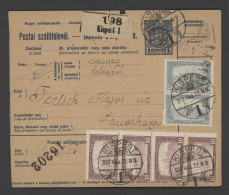 KISPEST 1922. Inflation Parcel Post Card To Jánosháza - Storia Postale