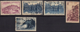 France 1946 Y&T 759, 760, 760a, 763, 764: Monuments Et Sites - Used Stamps
