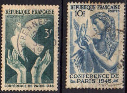 France 1946 Y&T 761, 766 Conférence De La Paix à Paris - Usados