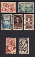 France 1945,1946,1947  7 Timbres Oblitérés : Y&T 739, 741, 771, 785, 787, 790, 792 - Used Stamps