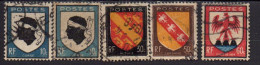 France 1946 Armoiries Des Provinces 3ème Série Y&T 755 à 758 (complet 5 Timbres) - Usados