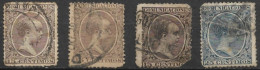 ESPAGNE - Alfonso XIII - Comunicaciones - 1889 - 4 Timbres Oblitérés - Y&T 202 & 204 - Usati