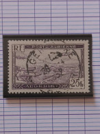 D167- TIMBRE OBLITÉRÉ ALGÉRIE,  DÉPARTEMENT FRANÇAIS,  POSTE AÉRIENNE N°5 - ANNÉE 1946 -" AVION SURVOLANT LA RADE D'AIGE - Airmail