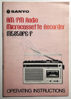 Operating Instructions SANYO - AM/FM Radio Microcassette Recorder M5850FE/F  - Sonstige & Ohne Zuordnung