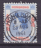 Hong Kong 1960, Mi. 188, 1.30 $ Queen Elizabeth II. Deluxe HONG KONG Cancel !! - Used Stamps