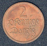 Danzig, 2 Pfennige 1926, XF - Polen