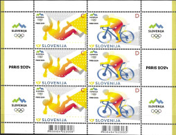 SI 2024-17 OLYMPIC GAMES PARIS, SLOVENIA, MS, MNH - Slovenië