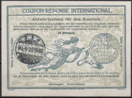 ALLEMAGNE GERMANY DEUTSCHLAND 1907, Ro1 Very Early Int. Reply Coupon Reponse Antwortschein IAS IRC O HAMBURG 19.10.1907 - Altri & Non Classificati