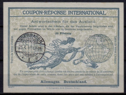 ALLEMAGNE GERMANY DEUTSCHLAND 1913, Ro4  Int. Reply Coupon Reponse Antwortschein IAS IRC O WIESBADEN 25.04.13 - Altri & Non Classificati