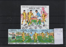 Rumänien Michel Cat.No Used 5180/5184 + Sheet 300 Soccer - Used Stamps