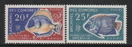 COMORES - N°47/8 ** (1968) Poissons - Unused Stamps