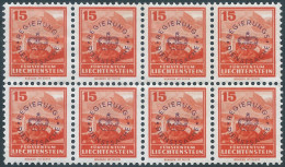 Liechtenstein,1934/1935 Service Stamps Blocks Of Eight, Mint - Official