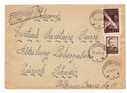 Registered Krosnowice 1949 Pologne Pologne Polska Zurich Schweiz - Lettres & Documents