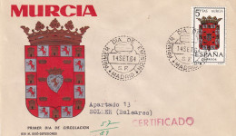 ESCUDO  MURCIA 1964 - FDC