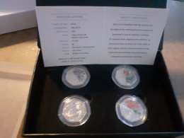 2024 JERSEY PATRON SAINTS OF THE UNITED KINGDOM COLOUR BU 50p SET - Kanaaleilanden