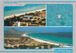 CARTOLINA  D2 COSTA REI,SUD SARDEGNA-MARE,ESTATE,VACANZA,SPIAGGIA,LUNGOMARE,BARCHE A VELA,BELLA ITALIA,VIAGGIATA 1992 - Cagliari