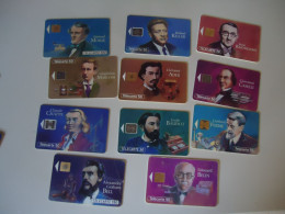 FRANCE USED CARDS SET 11  INVENTORS OF TELEPHONES - Telefoon