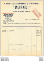 FACTURE 1942 MECAMIDI MACHINES POUR LE CARTONNAGE ET IMPRIMERIE 45 RUE DE CHABROL PARIS  X - 1900 – 1949