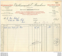 FACTURE 1936 ETS E.  BRUCKNER   ACIERS 133 QUAI DE VALMY PARIS X - 1900 – 1949